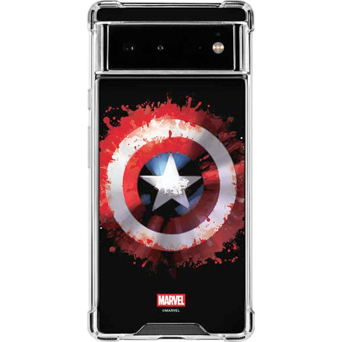 Marvel Captain America Star Shield Google Pixel 6 Clear Case